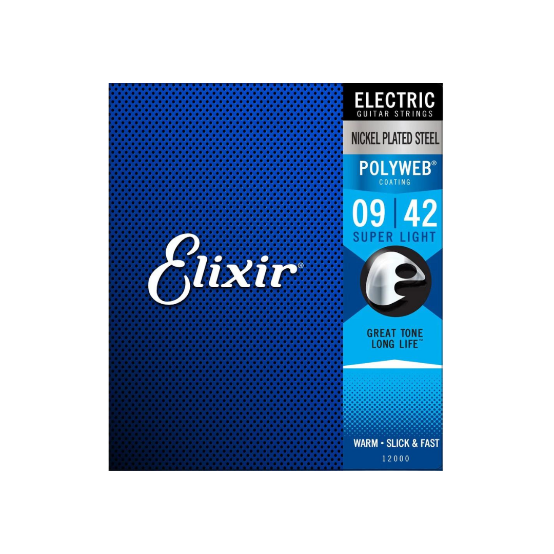 Elixir 12000 009 042 Polyweb Electric Guitar Strings