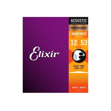 Elixir 16052 / 012-053 / Phospor Bronze Nanoweb Acoustic Guitar String