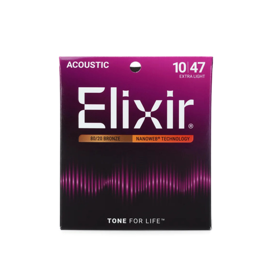 Elixir 11002 / 010-047/ Bronze Nanoweb Acoustic Guitar String