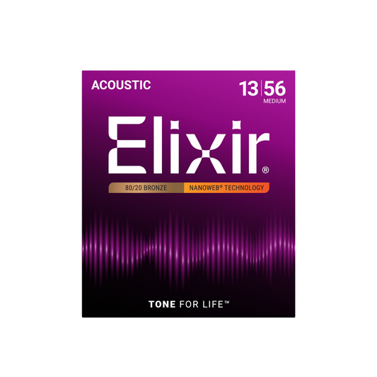 Elixir 11102 / 013-056 / Nanoweb Bronze Acoustic Guitar String