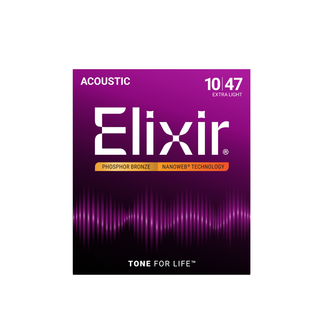 Elixir 16002 / 010-047 / Phospor Bronze Nanoweb Acoustic Guitar String