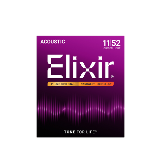 Elixir 16027 / 011-052 / Phospor Bronze Nanoweb Acoustic Guitar String