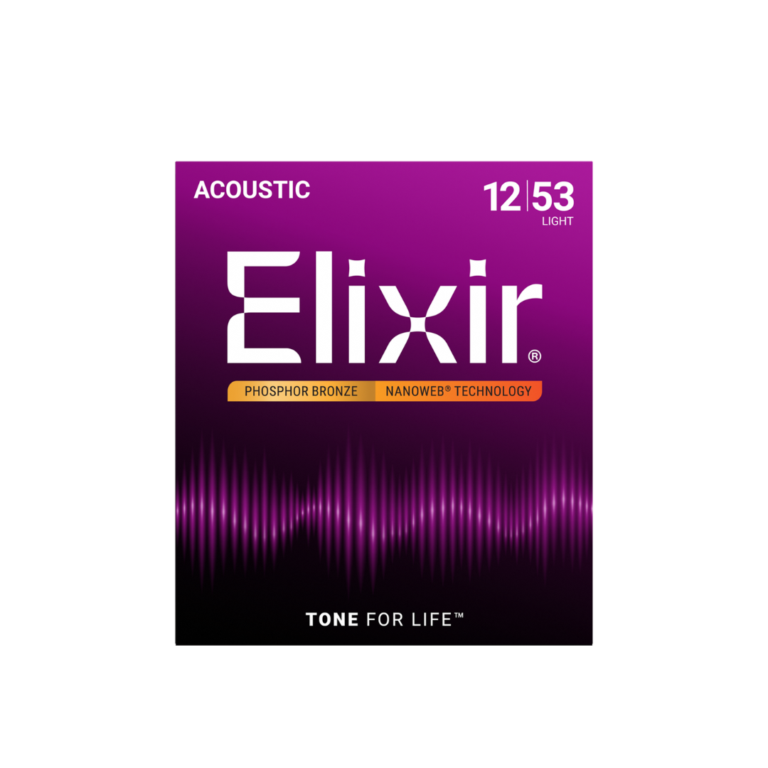 Elixir 16052 / 012-053 / Phospor Bronze Nanoweb Acoustic Guitar String