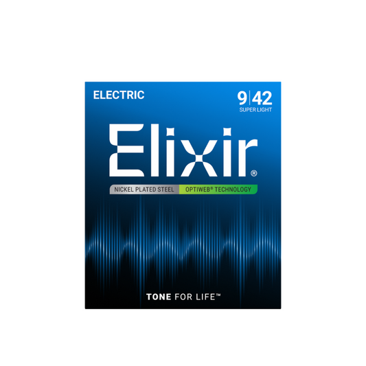 Elixir 19002 / 009-042 / Optiweb Nickel Plated Electric Guitar Strings