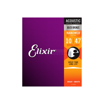 Elixir 11002 / 010-047/ Bronze Nanoweb Acoustic Guitar String