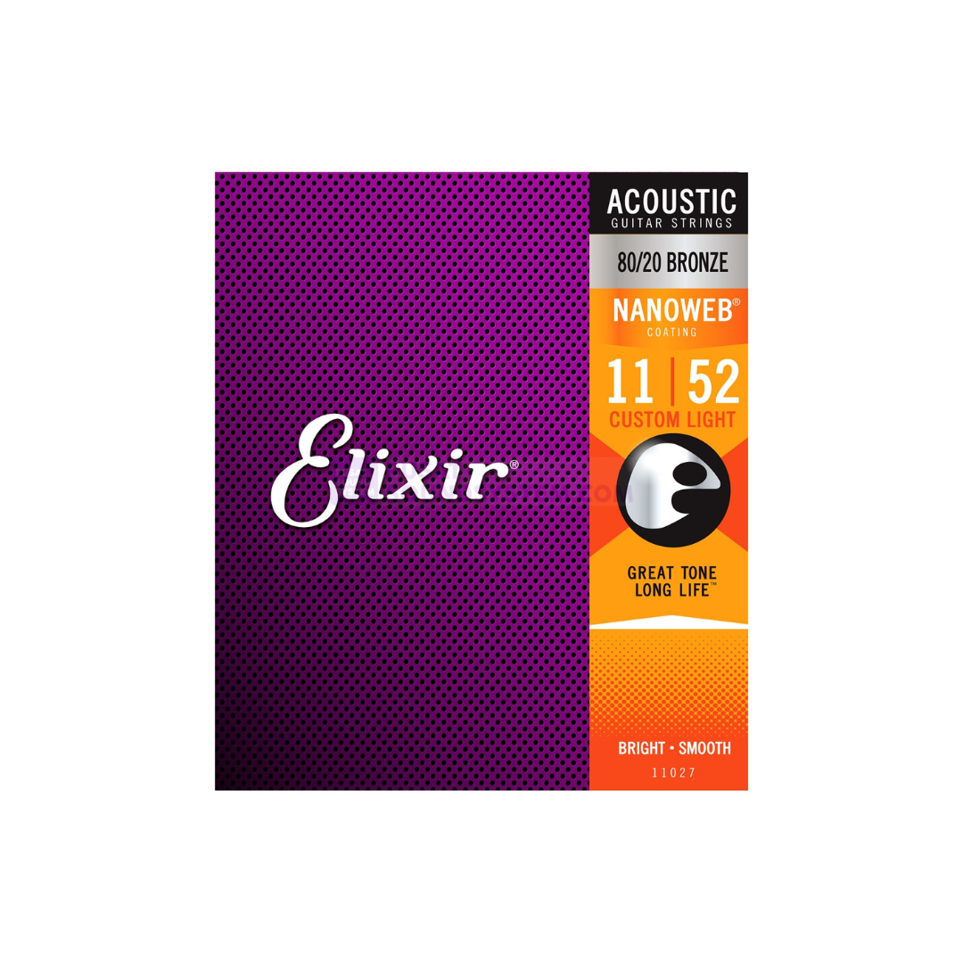 Elixir 11027 / 011-052 / Bronze Nanoweb Acoustic Guitar String