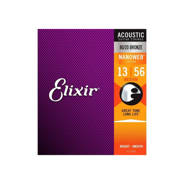 Elixir 11102 / 013-056 / Nanoweb Bronze Acoustic Guitar String