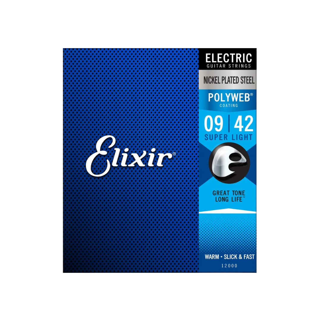 Elixir 12000 / 009-042 / Polyweb Electric Guitar Strings