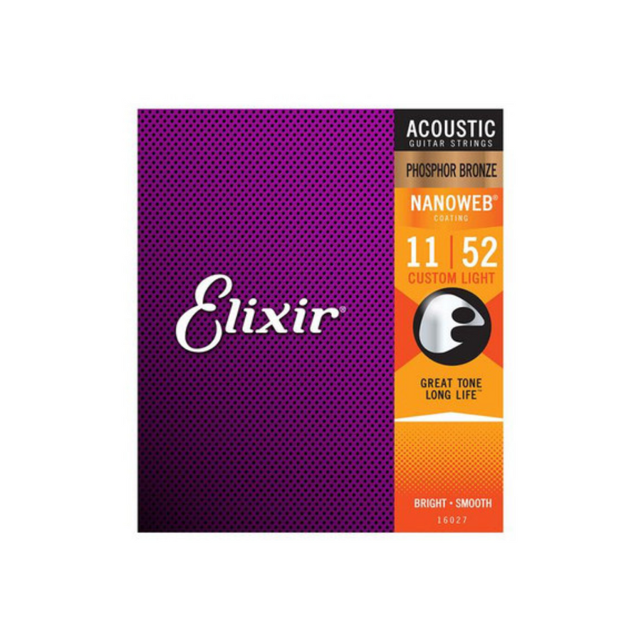 Elixir 16027 / 011-052 / Phospor Bronze Nanoweb Acoustic Guitar String