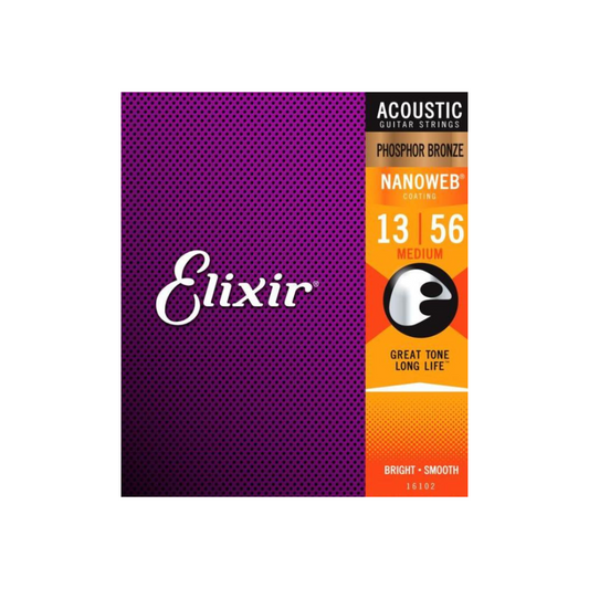 Elixir 16102 / 013-056 / Phospor Bronze Nanoweb Acoustic Guitar String